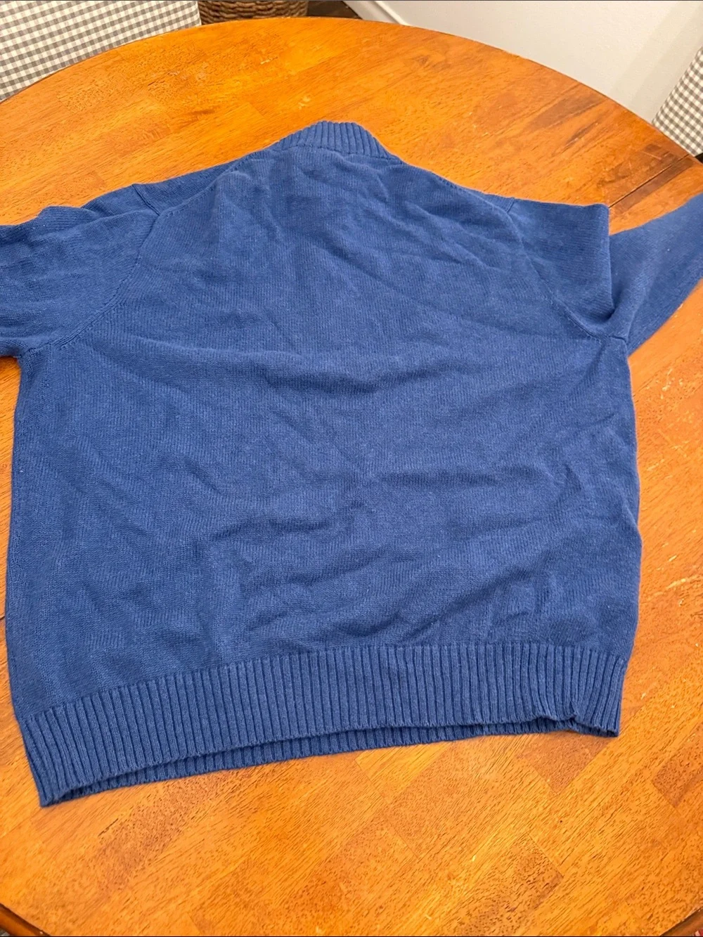 Polo by Ralph Lauren Men's Blue Half-Zip Sweater with Yellow Logo xxl